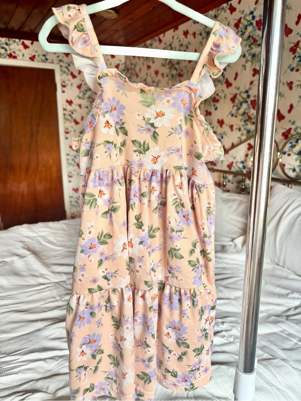 nwot btween floral ruffle girls dress 3t cottagecore spring easter pastel boho